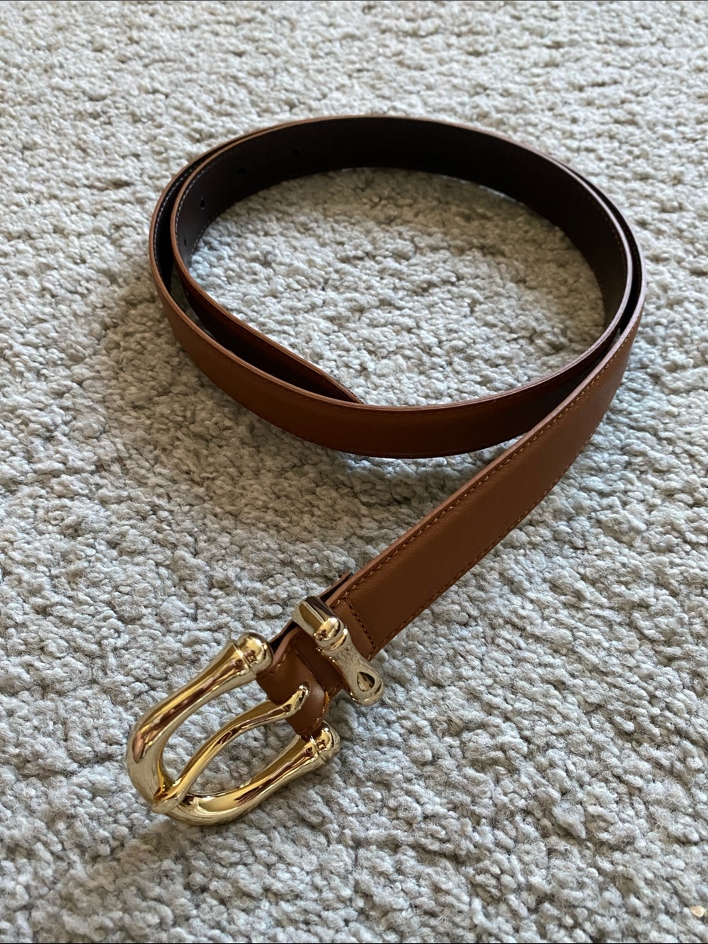 Cordings Of LondonClassic Brown Leather Belt with Gold Buckle